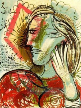  38 - Tete jeune fille au poeme 1938 kubist Pablo Picasso